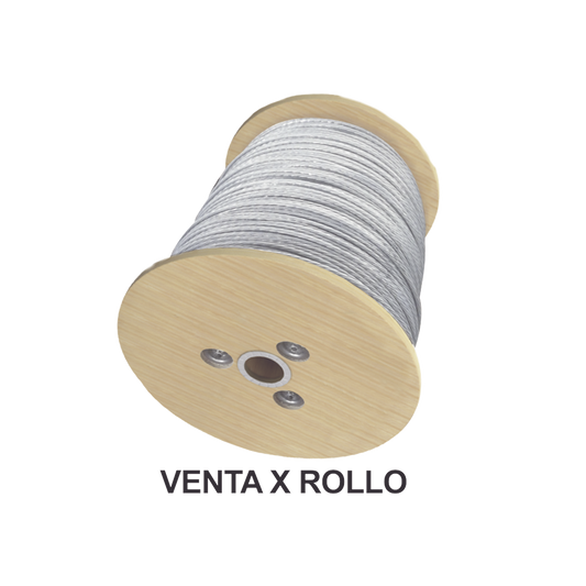 Cable de Retenida de 1/8", Resistencia 600 Kg, 7 Hilos, (Carrete de 4100 metros)