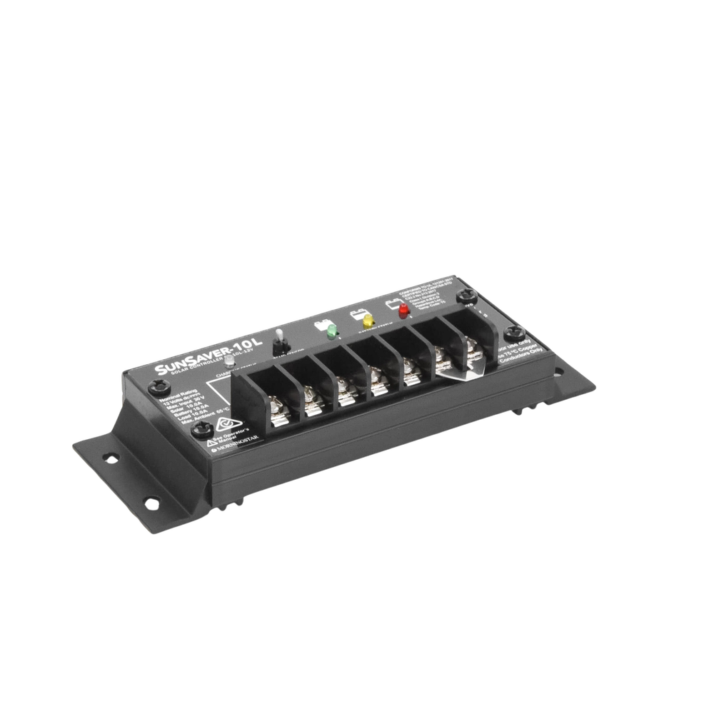 Controlador de Carga Solar SunSaver PWM 10 A / 12 VCC / Encapsulado Epóxico / Clase 1 Div 2 / Compensación de Temperatura
