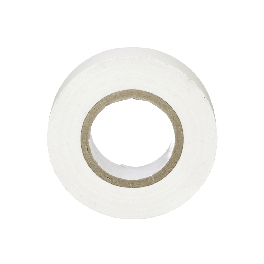 Cinta Eléctrica STRONGHOLD para Aislar, de PVC, Uso General Reparación y Mantenimiento, Grosor de 0.18mm (7 mil), Ancho de 19mm, y 20.12m de Largo, Color Blanco