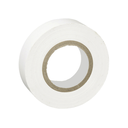 Cinta Eléctrica STRONGHOLD para Aislar, de PVC, Uso General Reparación y Mantenimiento, Grosor de 0.18mm (7 mil), Ancho de 19mm, y 20.12m de Largo, Color Blanco
