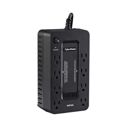 UPS de 425 VA/255 W, Topología Standby, Entrada 120 Vca NEMA 5-15P, Tipo Gabinete Compacto, Con 8 Tomas NEMA 5-15R