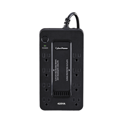 UPS de 425 VA/255 W, Topología Standby, Entrada 120 Vca NEMA 5-15P, Tipo Gabinete Compacto, Con 8 Tomas NEMA 5-15R