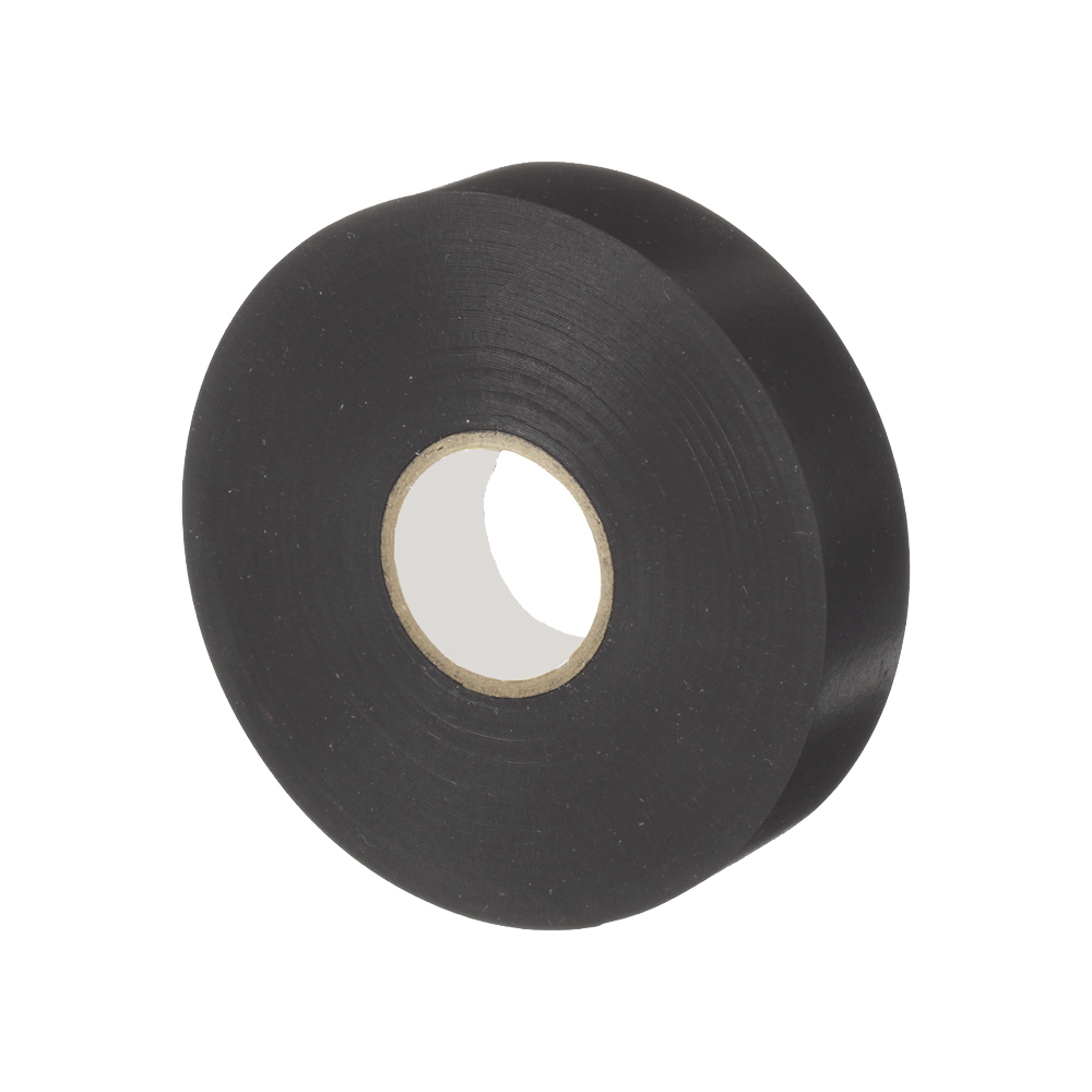 Cinta Eléctrica STRONGHOLD para Aislar, de PVC, Uso Profesional en Construcción Eléctrica, Grosor 0.18mm (7 mil), Ancho 19mm, y 20m Largo, Color Negro.