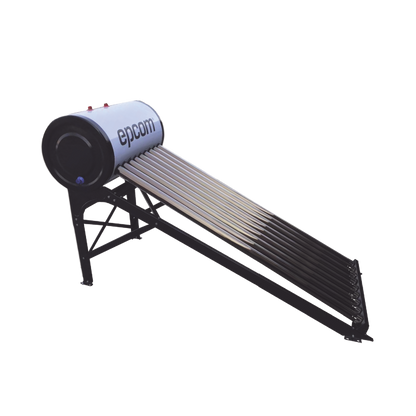 Bóiler Solar de 90L, Baja Presión con 9 Tubos de Vacío de Mayor Resistencia y Termotanque Inoxidable de Grado Alimenticio, Resistentes a Granizo de Hasta 25 mm/ l , Incluye Anodo de Magnesio