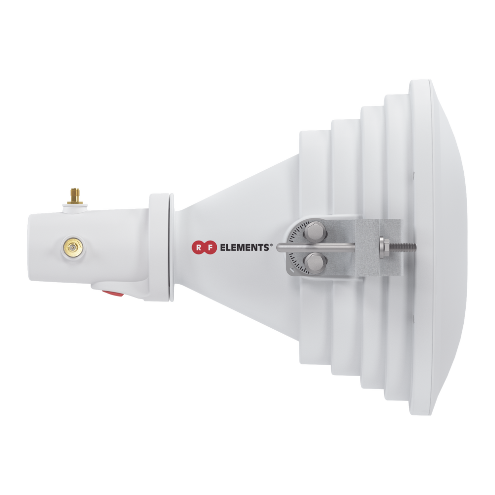 Antena Sectorial Asimétrica Starter Horn de 45º, 5150 - 5950 MHz, ganancia de 17 dBi, conexión directa con radios IS-5AC, PS-5AC y IS-M5, conexión RP-SMA