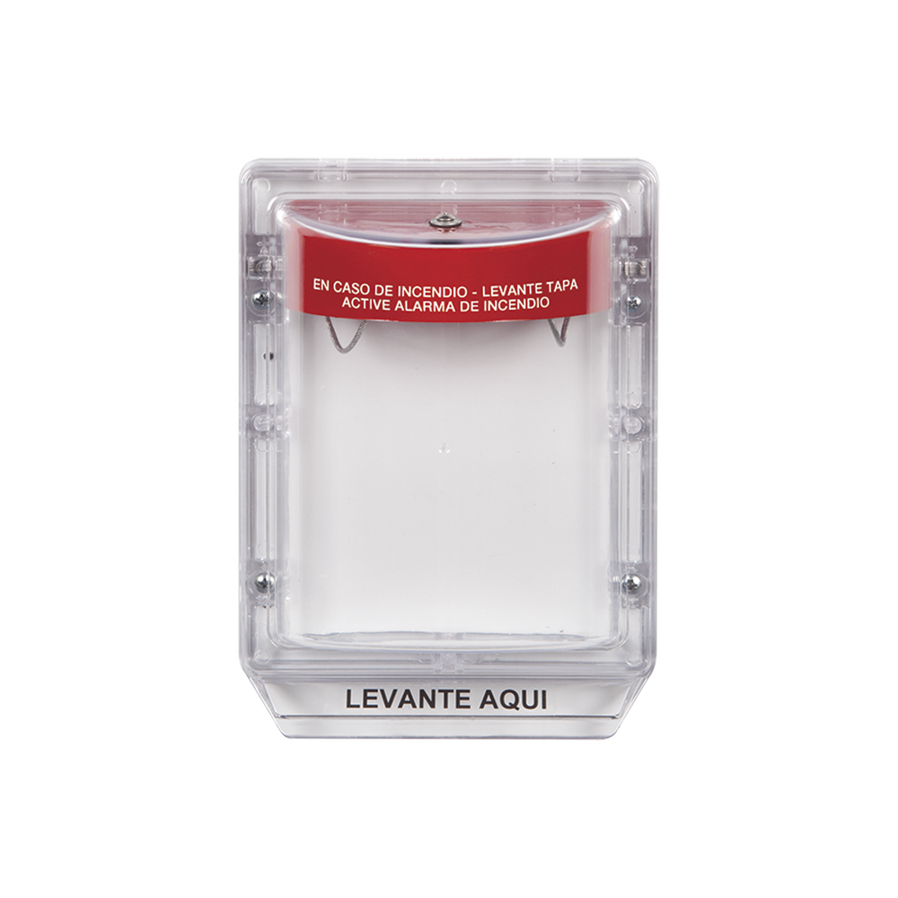 Cubierta Protectora Serie Stopper II® De Policarbonato, Con Bocina, Espaciador Transparente, Etiqueta en Español