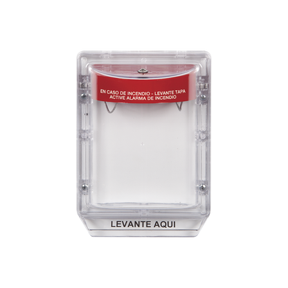 Cubierta Protectora Serie Stopper II® De Policarbonato, Con Bocina, Espaciador Transparente, Etiqueta en Español
