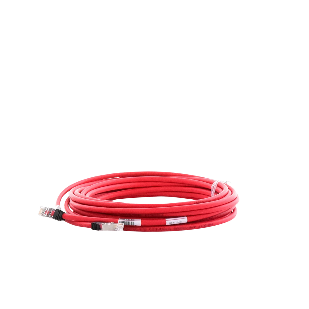Patch Cord Cat6A, Blindado S/FTP, CM/LS0H, 7.62 Metros (25 Pies), Color Rojo