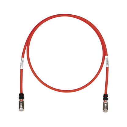 Patch Cord Cat6A, Blindado S/FTP, CM/LS0H, 7.62 Metros (25 Pies), Color Rojo