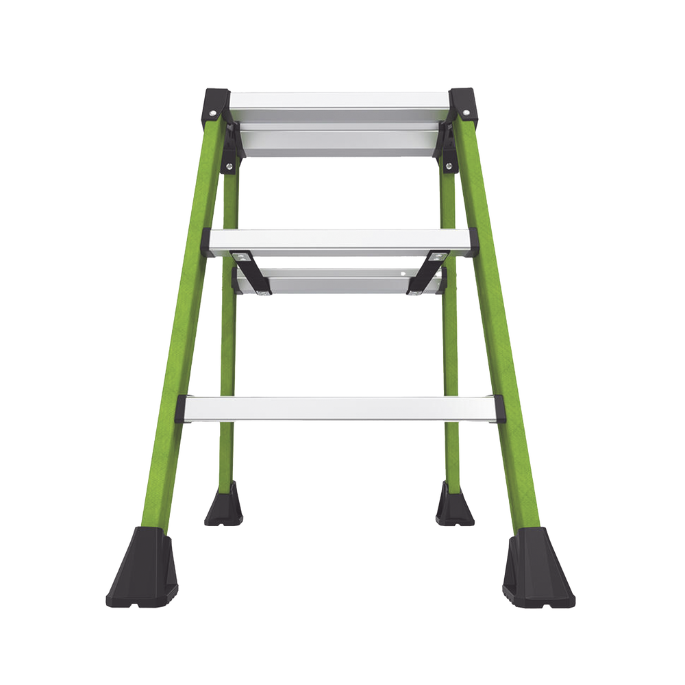 Escalera Plegable 2 Peldaños de Fibra de Vidrio / Tamaño 66 cm ( 2' 2").