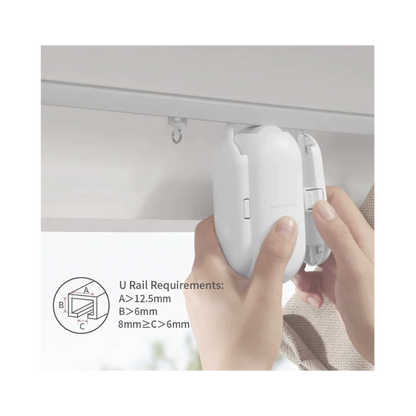 Controlador de cortinas Riel tipo U  / BLUETOOTH recargable y fácil de instalar