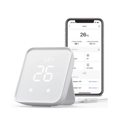 KIT Controlador HUB principal para dispositivos SwitchBot, Señal Wifi y BLUETOOTH, incluye 2 motores cortinas y 1 control remoto