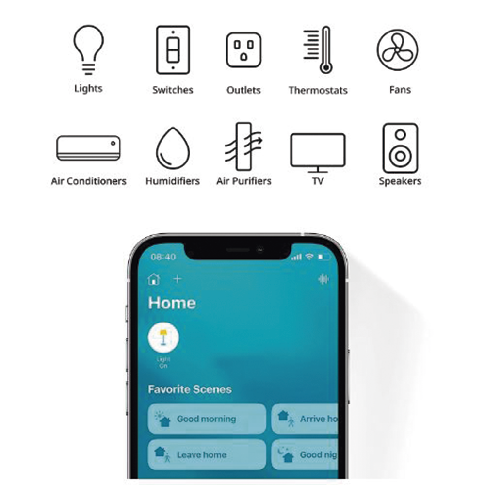 Adaptador Inteligente Plug Mini / WiFi + BLE / 15A 1875W / Medición Consumo Energía / Control App / Compatible Alexa Google / 70 x 39 x 59 mm (2.8 x 1.5 x 2.3 in)