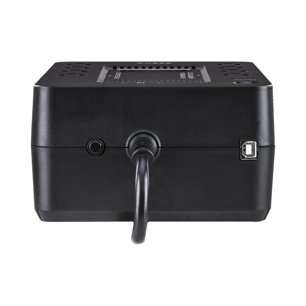 UPS de 650 VA/390 W, Topología Standby con Modo Ahorrador ECO, Entrada 120 Vca NEMA 5-15P, Con 8 Tomas NEMA 5-15R