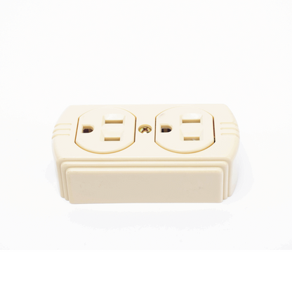 Contacto Dúplex 127 Vca, 15 A Max. Para Sobreponer (Sin perforar la superficie).