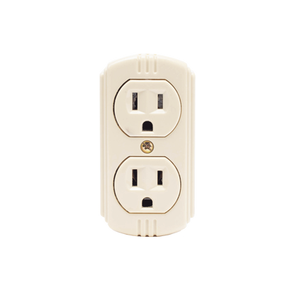 Contacto Dúplex 127 Vca, 15 A Max. Para Sobreponer (Sin perforar la superficie).