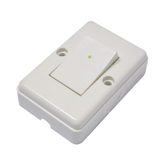 Apagador sencillo visible para sobreponer cuadrado 6a 127v
