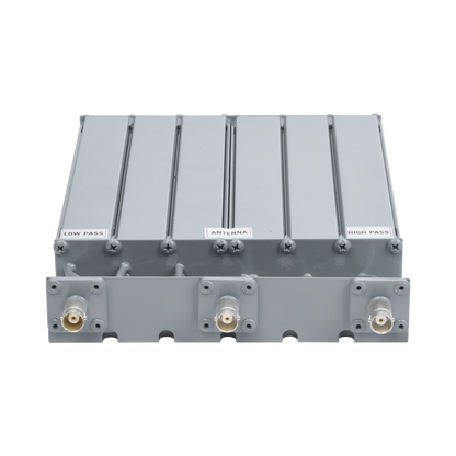 Duplexer SYSCOM en UHF, 6 Cav. 403-430 MHz, 50 Watt, 15MHz Sep. Rechazo de Banda, BNC Hembras.