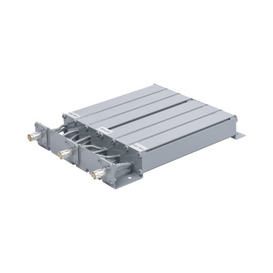 Duplexer SYSCOM en UHF, 6 Cav. 403-430 MHz, 50 Watt, 15MHz Sep. Rechazo de Banda, BNC Hembras.