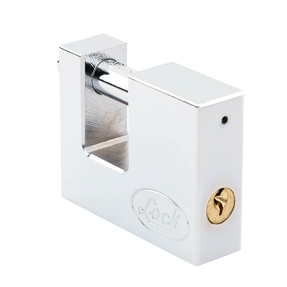 Candado para Cortina Metálica / Medida 70 mm/ Acabado Cromo Satinado/ Nivel de Seguridad 6 / Llave Estándar.