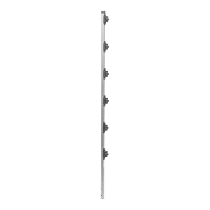 Poste con 6 Aisladores de PASO  para Cerca Electrificada. Tubo Galva. de 1.4m, cal. 18 de 1" Diam. (Sin pintar).