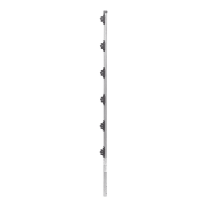 Poste con 6 Aisladores de PASO  para Cerca Electrificada. Tubo Galva. de 1.4m, cal. 18 de 1" Diam. (Sin pintar).