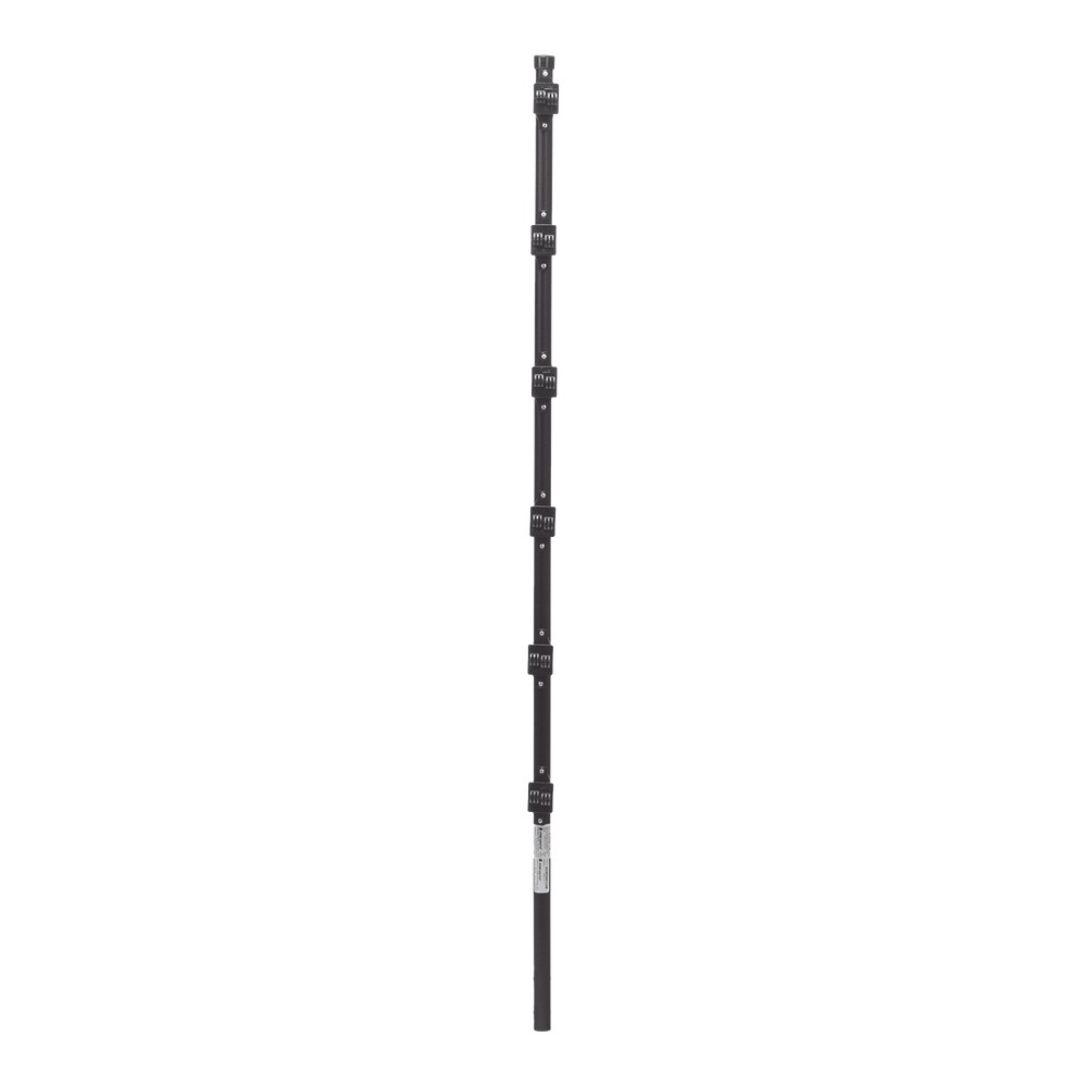 Poste con 6 Aisladores de PASO  para Cerca Electrificada. Tubo Galva. de 1.4m, cal. 18 de 1" Diam. + Pintura Negra.