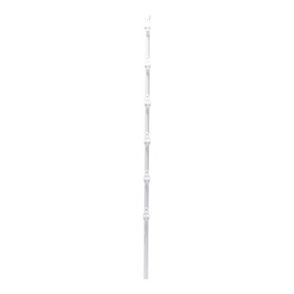 Poste con 6 Aisladores de PASO  para Cerca Electrificada. Tubo Galva. de 1.4m, cal. 18 de 1" Diam. + Pintura Blanca.