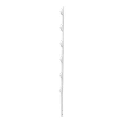 Poste con 6 Aisladores de PASO  para Cerca Electrificada. Tubo Galva. de 1.4m, cal. 18 de 1" Diam. + Pintura Blanca.