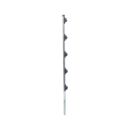 Poste con altura de 1m para cercos eléctricos/ Incluye base multiposicion fabricado 100% con acero galvanizado con 5 aisladores de paso