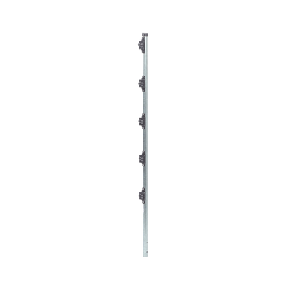 Poste con altura de 1m para cercos eléctricos/ Incluye base multiposicion fabricado 100% con acero galvanizado con 5 aisladores de paso