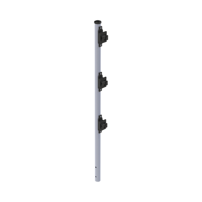 Poste de Paso de 0.75m para Cerca Electrificada. Tubo Galvanizado cal. 18 de 1"Diam. con Tapón y 3 Aisladores Instalados.