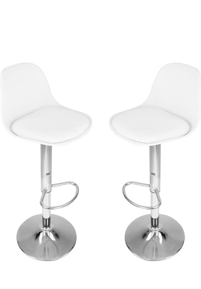 SET DE 2 BANCOS GIRATORIOS / OFICINA - BARRA- COMEDOR- ETC, Blanco, Gris y Negro