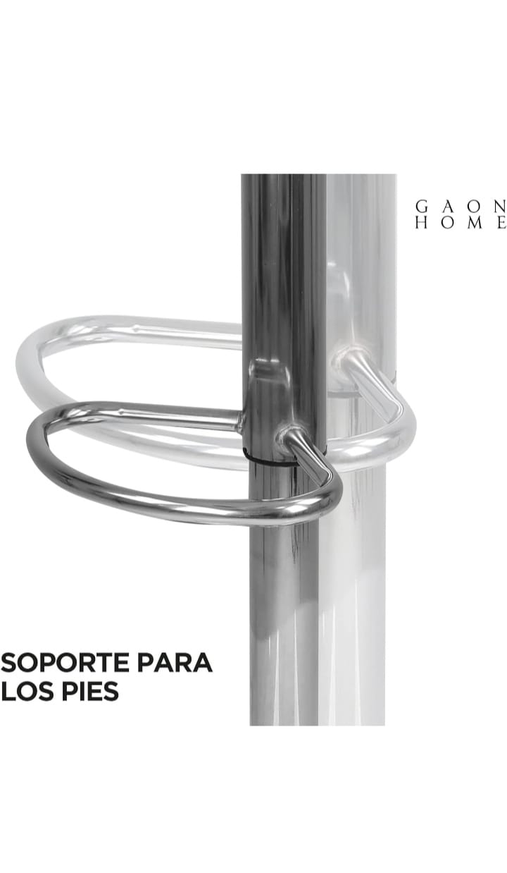SET DE 2 BANCOS GIRATORIOS / OFICINA - BARRA- COMEDOR- ETC, Blanco, Gris y Negro