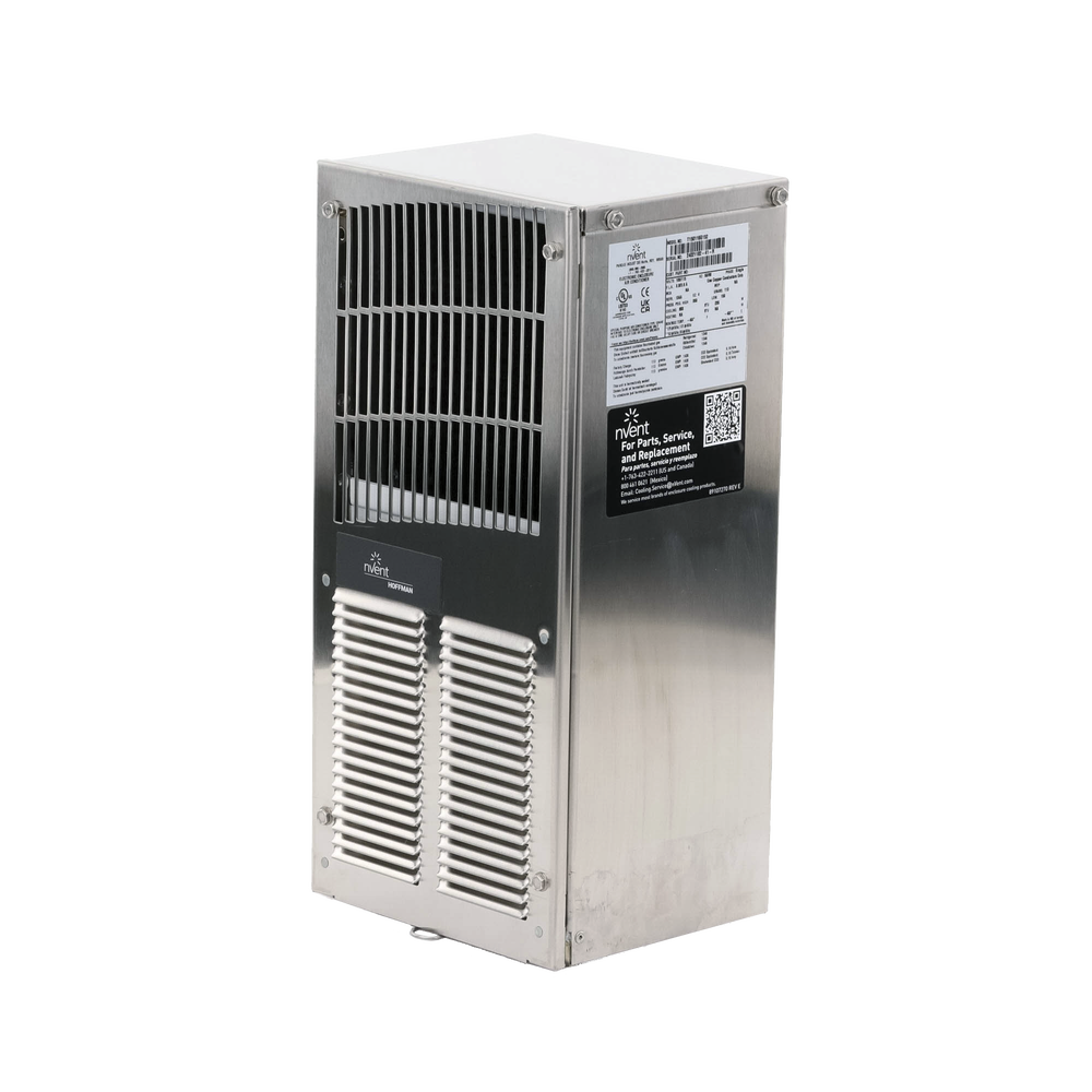Aire Acondicionado Compacto Para Exterior, Uso en Gabinetes de Telecomunicaciones de Grado Industrial, Frío T15, 800 BTU, 115 Vca, de Acero Inoxidable 304, Color Gris