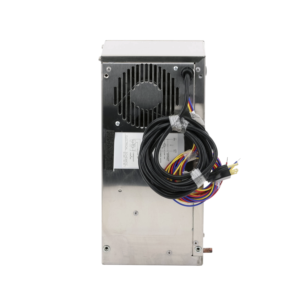 Aire Acondicionado Compacto Para Exterior, Uso en Gabinetes de Telecomunicaciones de Grado Industrial, Frío T15, 800 BTU, 115 Vca, de Acero Inoxidable 304, Color Gris