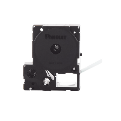 Casete de Etiquetas de Vinilo de Cinta Continua, Color Negro Sobre Blanco, Uso Interior/Exterior, 36 mm (1.42 Pulgadas) de Ancho x 7.6 Metros (24.93 Pies) de Largo