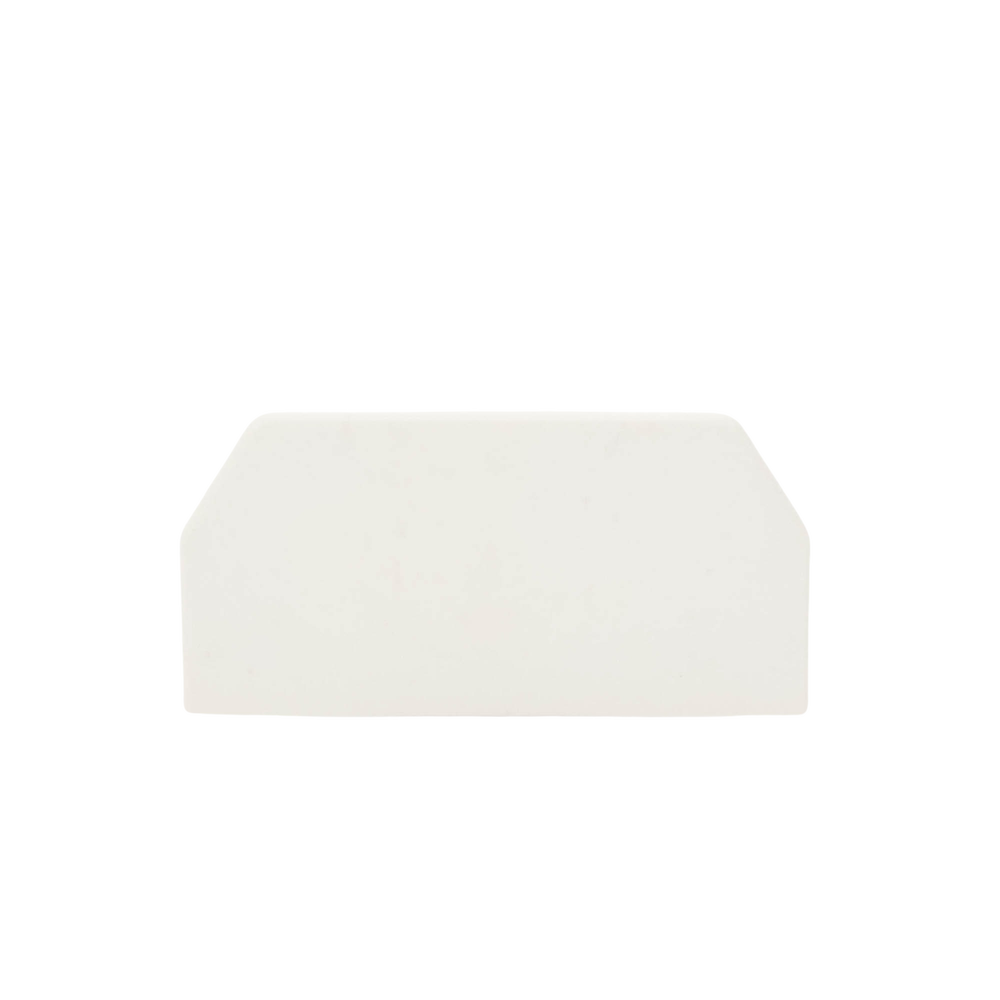 Tapa Final, para uso con canaleta T45, Material PVC Rígido, Color Blanco Mate
