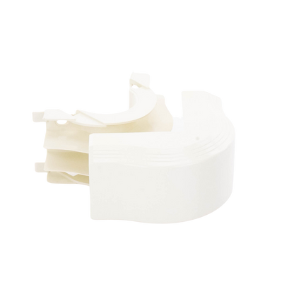 Esquinero exterior, para uso con canaleta T45, Material PVC Rígido, Color Blanco Mate