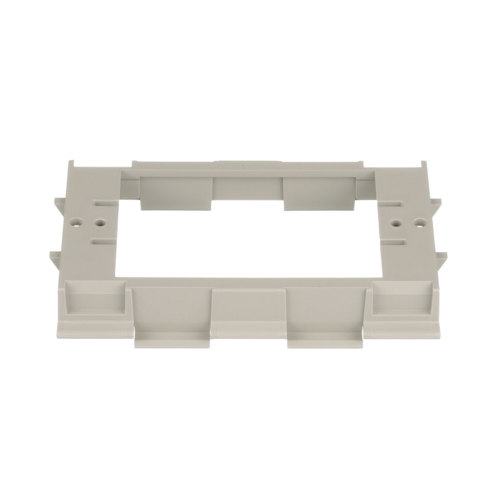 Soporte para Montaje de Faceplates en Canaleta T70, de PVC Rígido, Color Gris Internacional