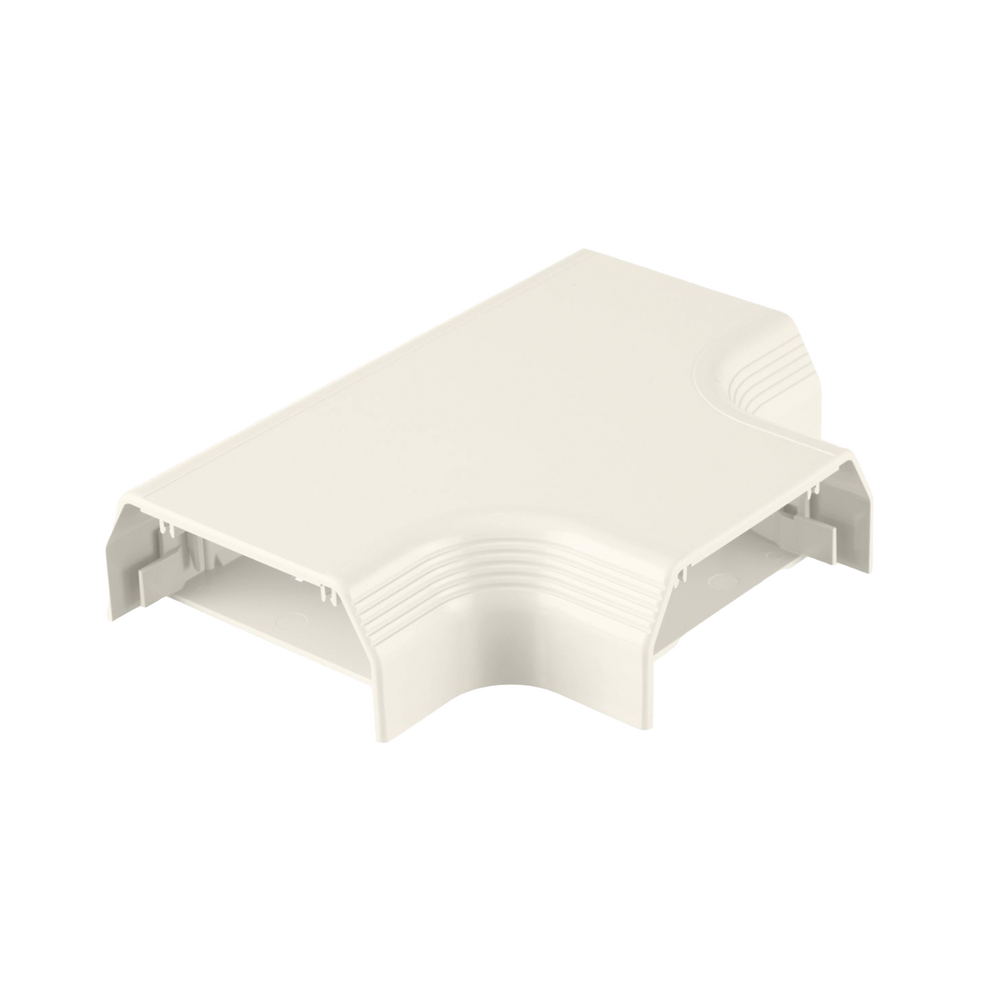 Accesorio en "T", para uso con canaleta T70, Material PVC Rígido, Color Blanco