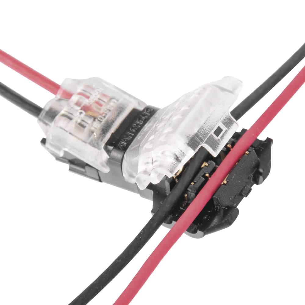 Conector en forma de T para 2 Contactos / Para una Conexión Rápida