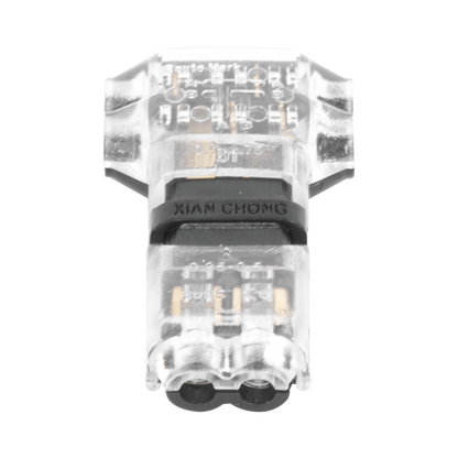 Conector en forma de T para 2 Contactos / Para una Conexión Rápida