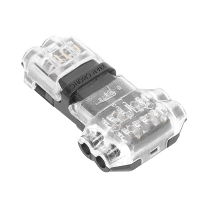 Conector en forma de T para 2 Contactos / Para una Conexión Rápida