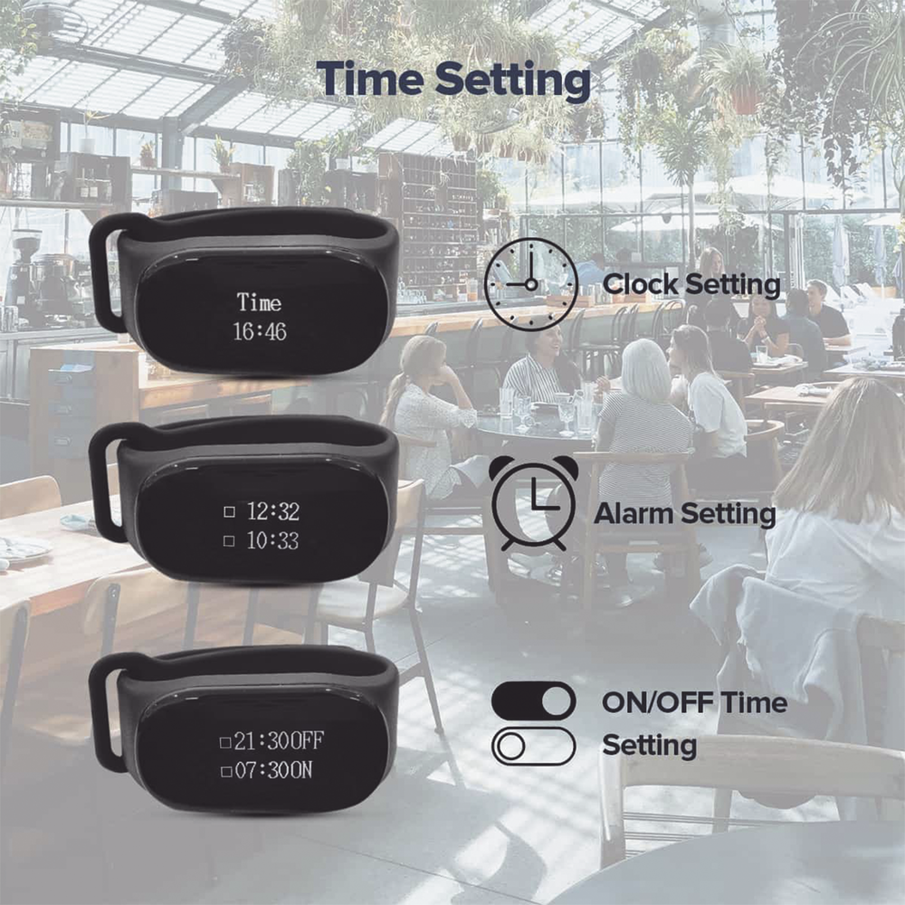 Reloj Buscador TD112 IPX7 / Resistente al Agua / Pantalla OLED / 180mAh / 48 Horas Standby / 80-100m Distancia de Recepción / Compatible con 50 Botones TD009 y T114 / 7 Idiomas / Almacenamiento de 10 Mensajes