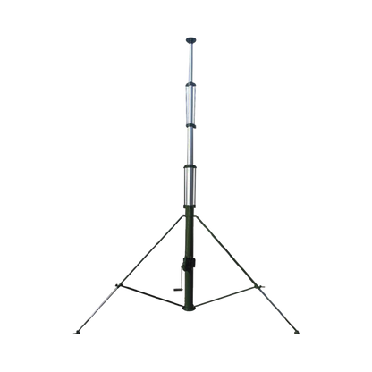 Mástil Telescópico Retraible Manual de 9 metros con Accesorios. Incluye Tripie.