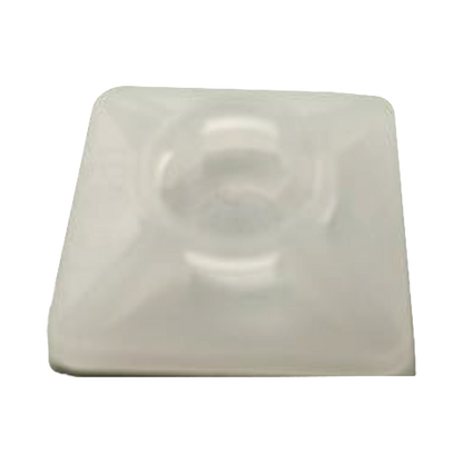 Base Autoadherible para Cinchos Práctica y Eficiente para la Organización y Fijación de Cables, Fabricada en Nylon Resistente y de Color Natural con una Medida de 19x19 mm, Paquete con 100 Piezas (4210-00001)