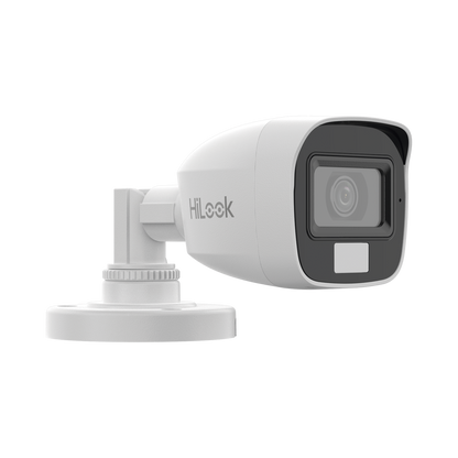 [Dual Light + ColorVu] Bala TURBOHD 2 megapixel / 20 mts IR + 20 mts luz blanca / Lente 2.8 (100° de Visión)  /  Exterior IP66 / Audio por Coaxitron / TVI-AHD-CVI-CVBS / Metal / Smart-Hybrid light
