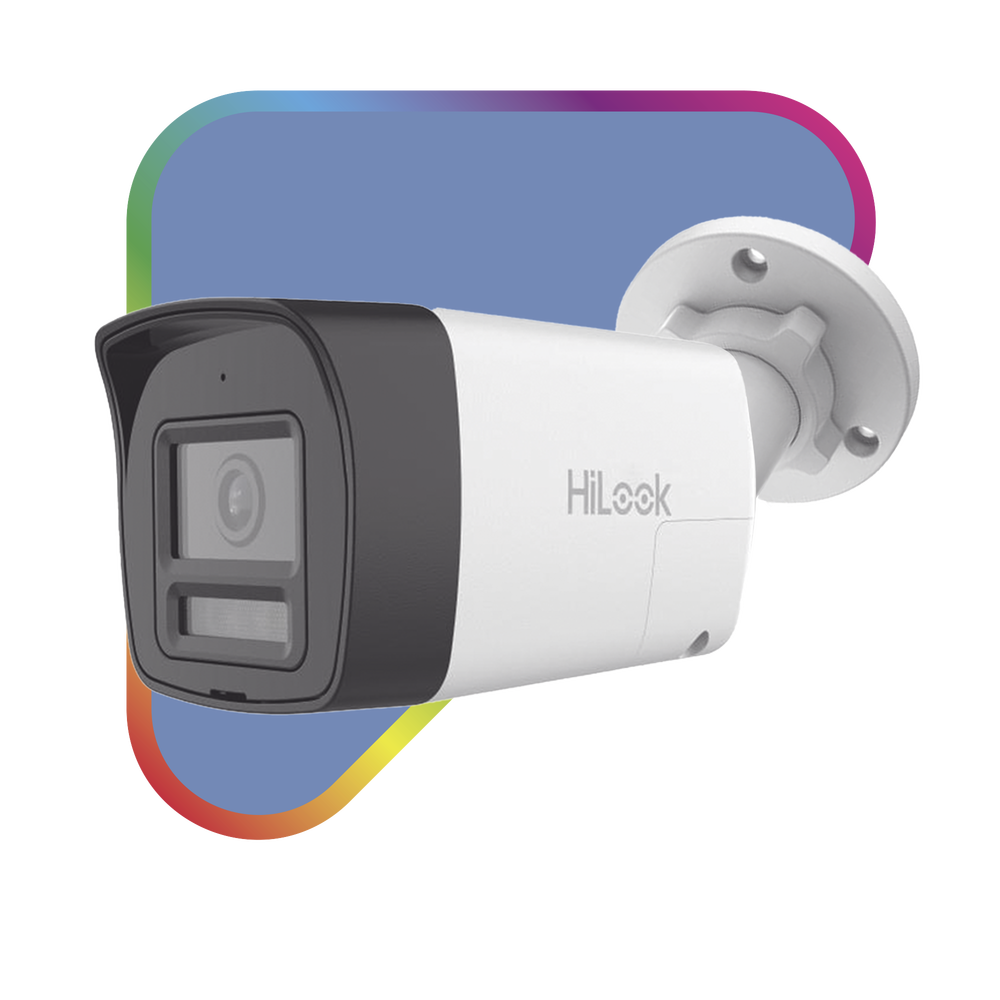 [Audio Bidireccional + Dual Light + ColorVu] Bala TURBOHD 2 Megapixel (1080p) / Lente 2.8 mm / 30 mts IR EXIR + 20 mts Luz Blanca / Micrófono y Bocina Integrado / Exterior IP67 / Metal / dWDR