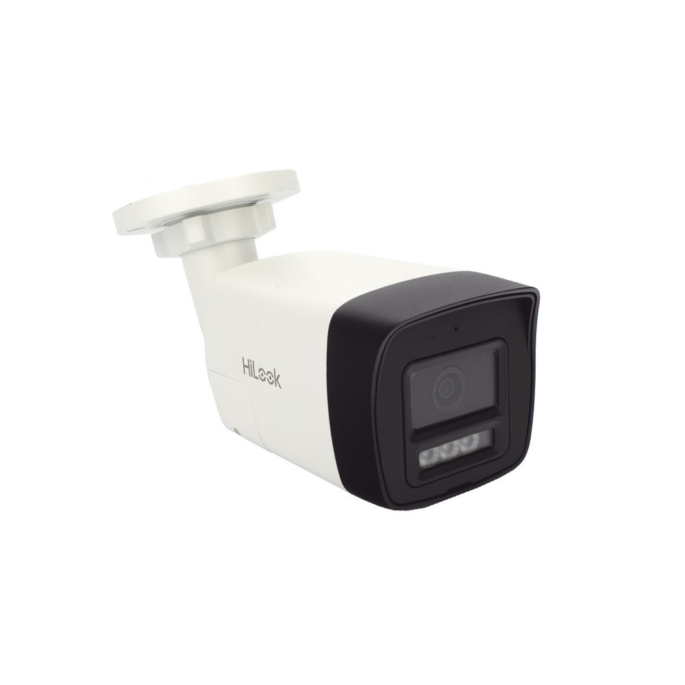 [Audio Bidireccional + Dual Light + ColorVu] Bala TURBOHD 2 Megapixel (1080p) / Lente 2.8 mm / 30 mts IR EXIR + 20 mts Luz Blanca / Micrófono y Bocina Integrado / Exterior IP67 / Metal / dWDR